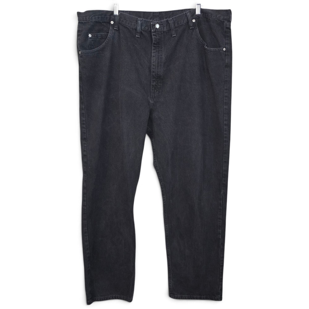 Wrangler Jeans Mens 46x32 Black Relaxed Fit Denim Pants 97601CB Cotton Workwear